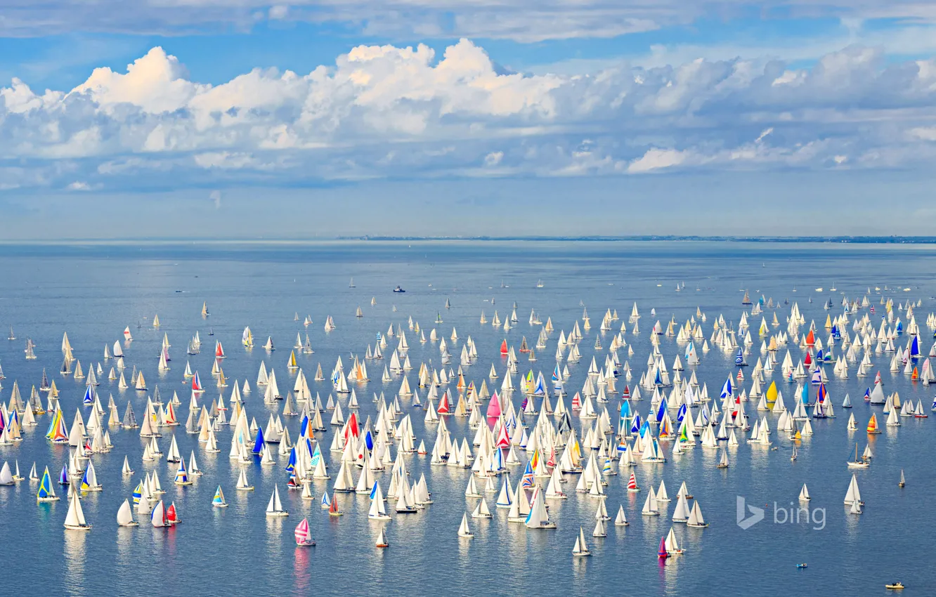Photo wallpaper sea, the sky, yacht, Italy, sail, Trieste, regatta Barcolana
