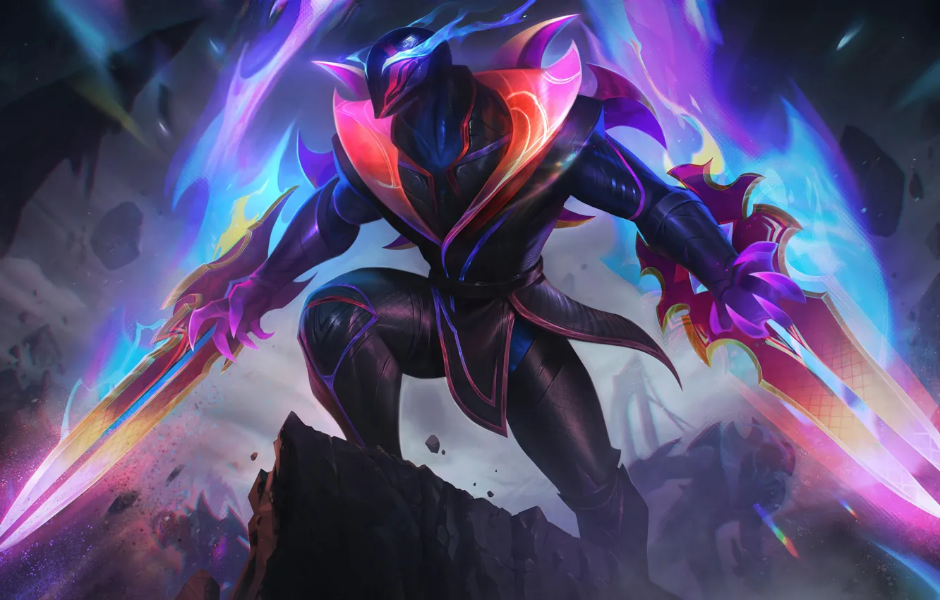 Photo wallpaper the wreckage, pose, weapons, magic, the game, glow, armor, game