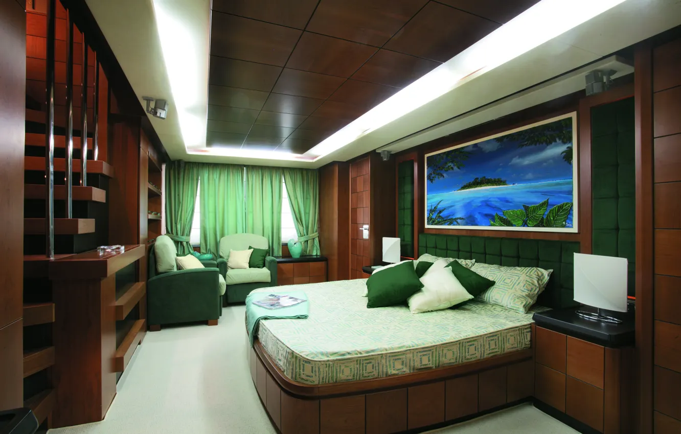 Photo wallpaper design, style, interior, yacht, Suite, cabin