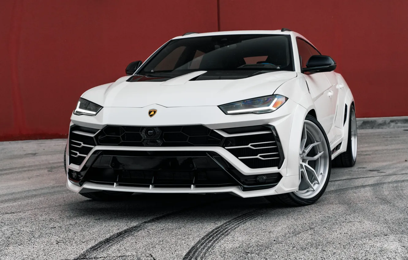 Photo wallpaper Lamborghini, White, SUV, Urus, VAG