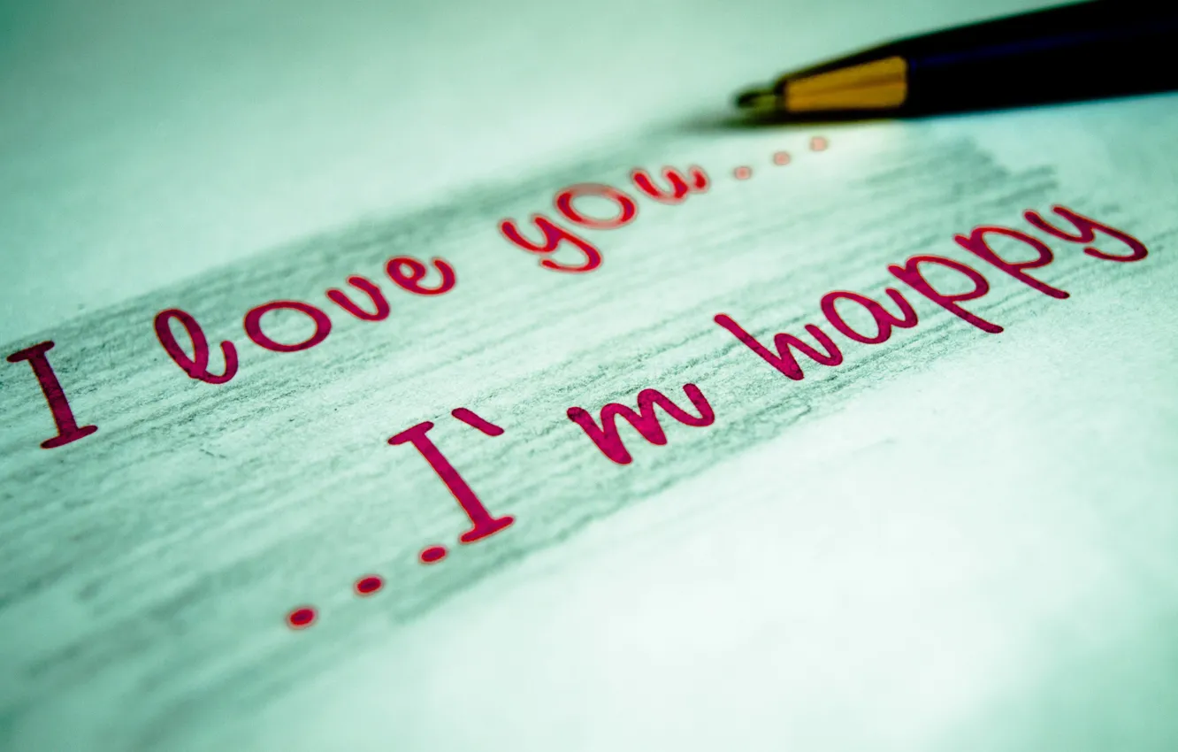 Photo wallpaper love, love, words, Happy