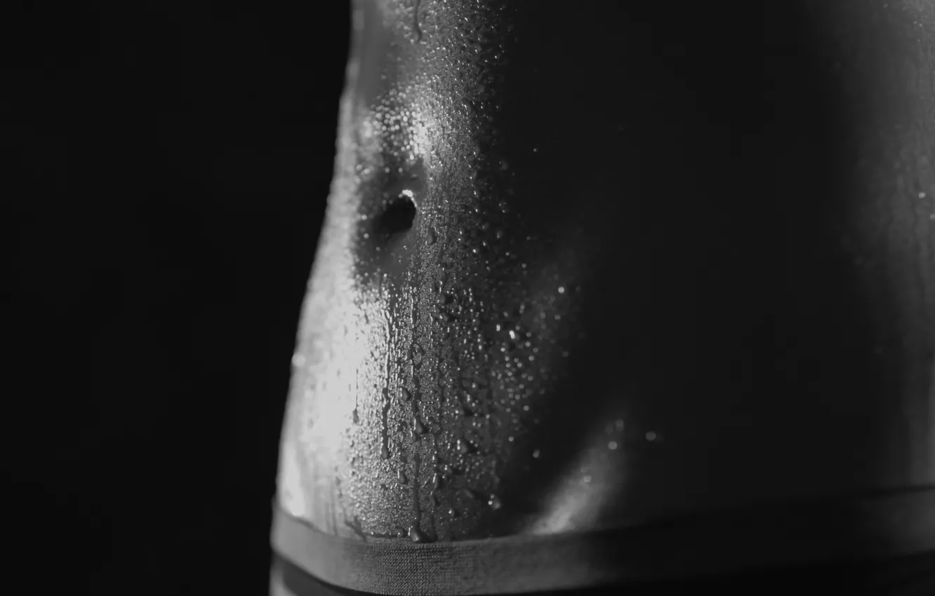 Photo wallpaper woman, abs, transpiration