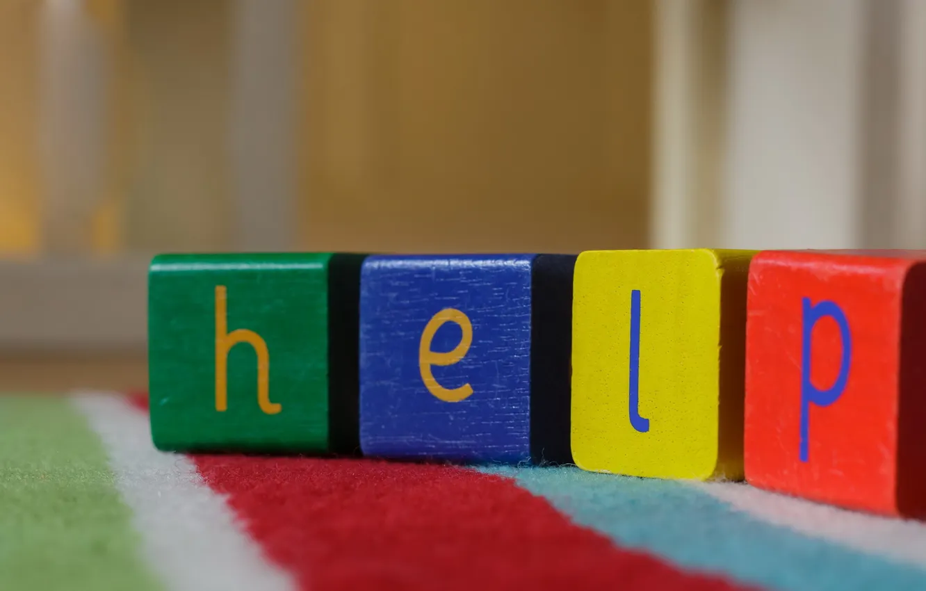 Photo wallpaper macro, cubes, help