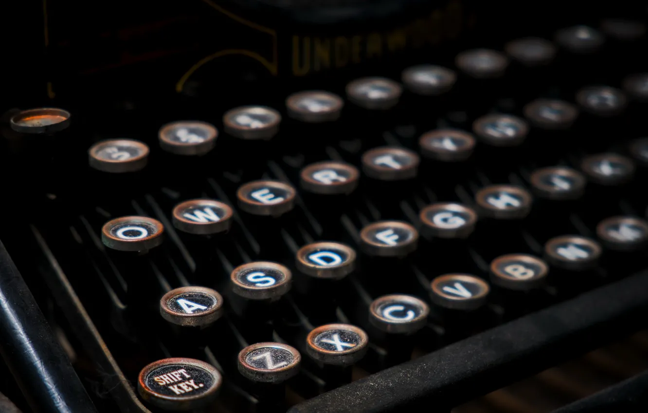 Photo wallpaper background, button, typewriter