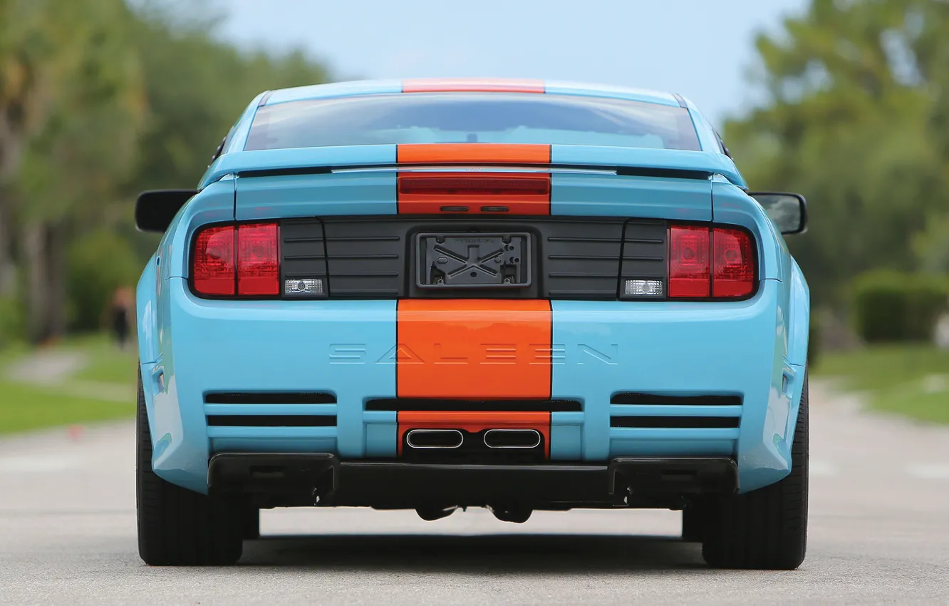 Photo wallpaper Mustang, Ford, Saleen, rear view, Coupe, 2007, Extreme, S281