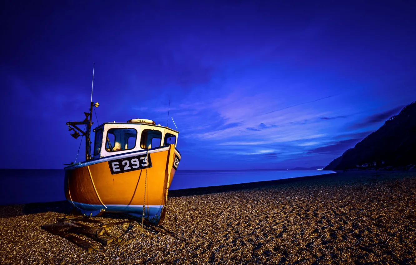 Photo wallpaper sea, beach, coast, England, Bay, Devon, Barkas, England