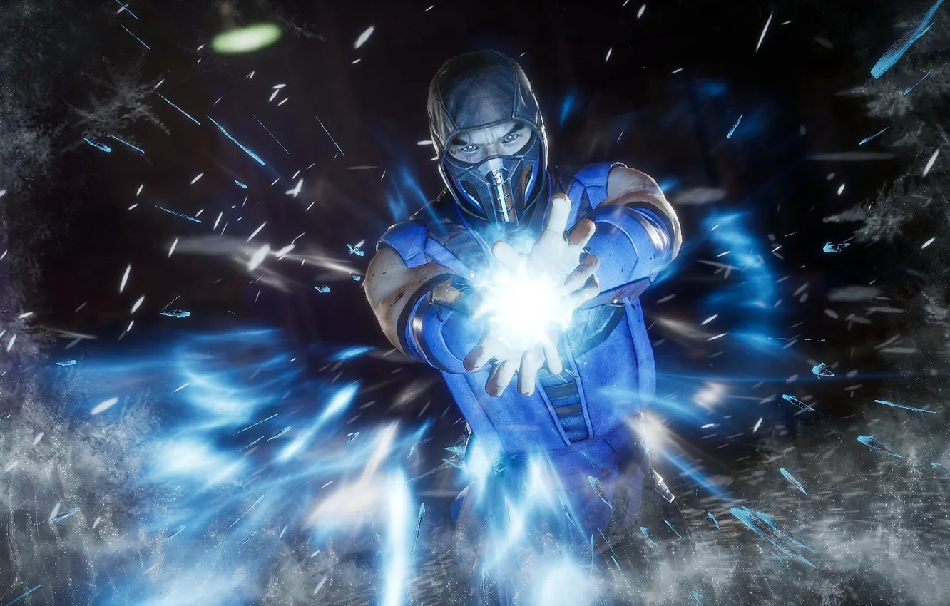 Photo wallpaper ice, the game, ice, fighter, Mortal Kombat, Sub-Zero, Sub-Zero, Mortal Kombat 11