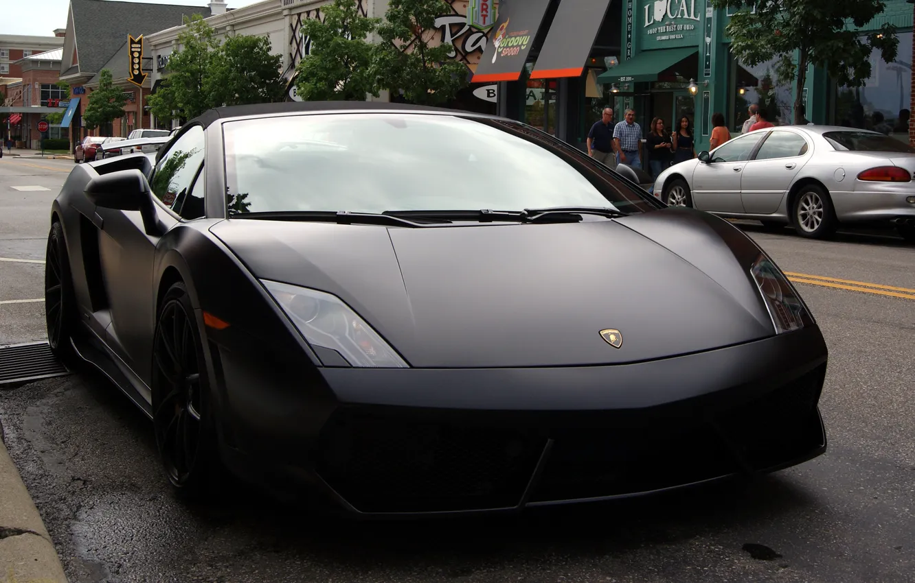 Photo wallpaper road, Spyder, Lamborghini Gallardo