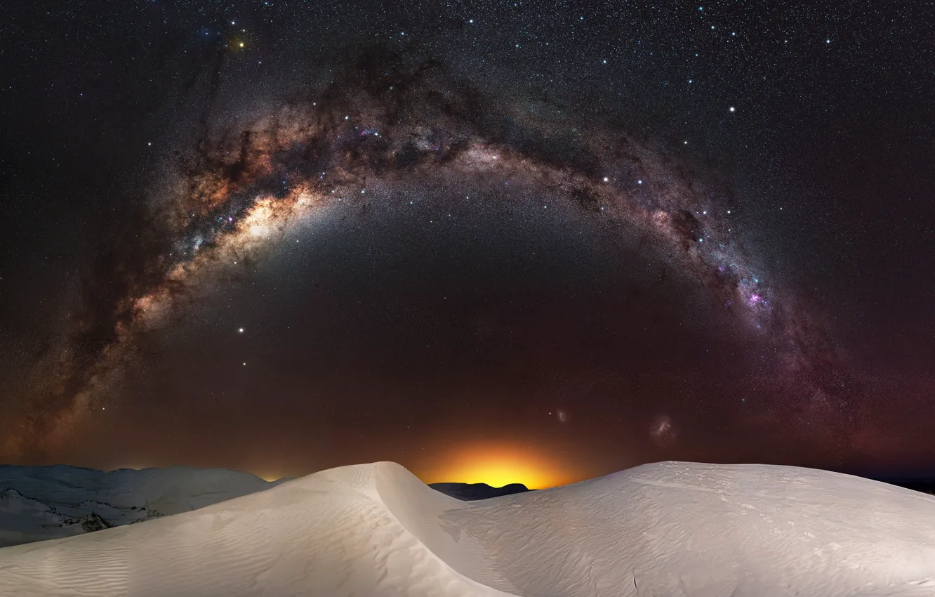Photo wallpaper the sky, night, the dunes, stars, Australia, the milky way, Milky Way, Western Australia