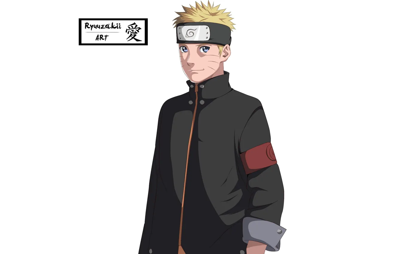 Photo wallpaper white background, Naruto, Naruto, Uzumaki Naruto