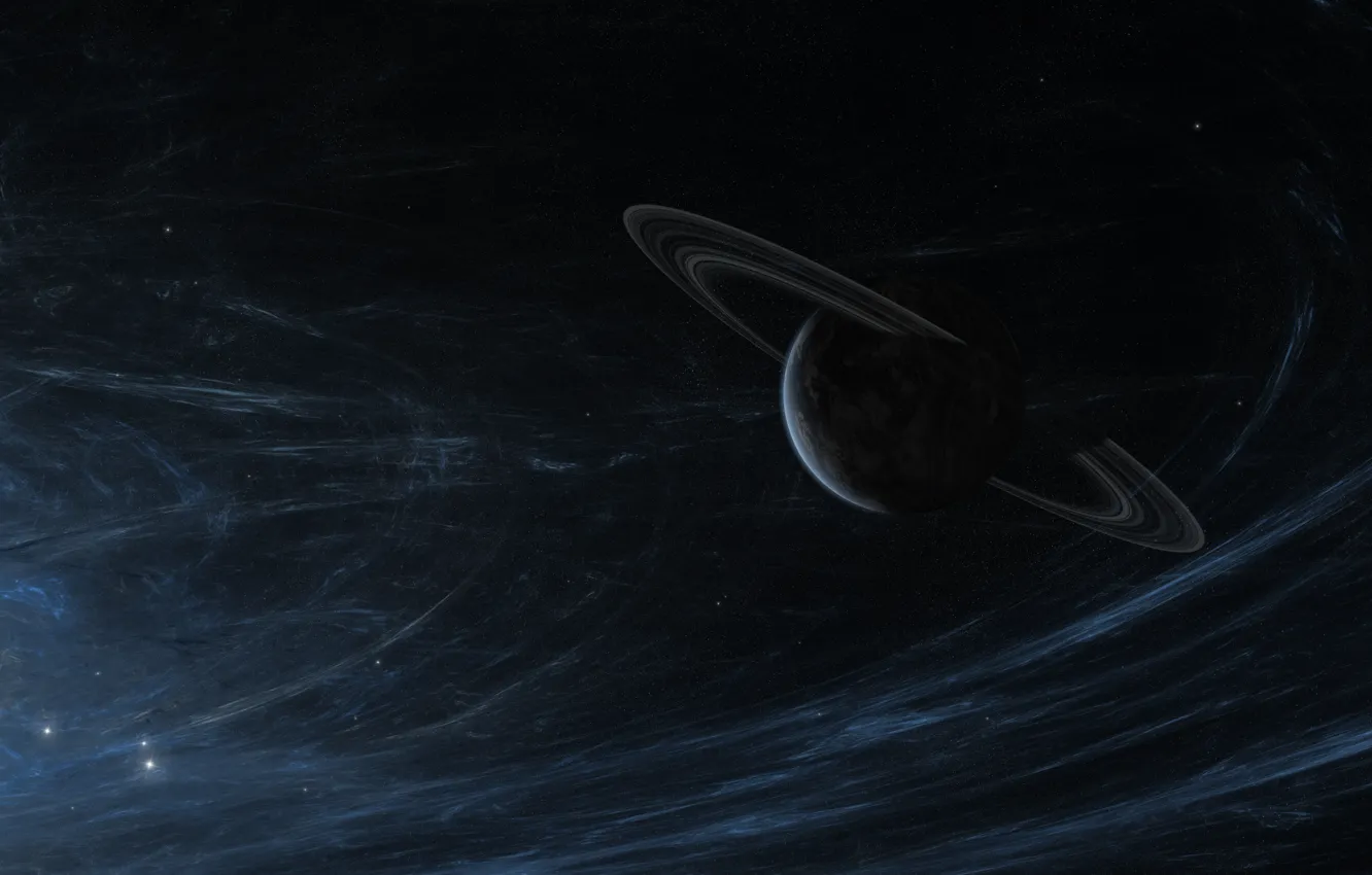 Photo wallpaper stars, space, planet, ring, infinity