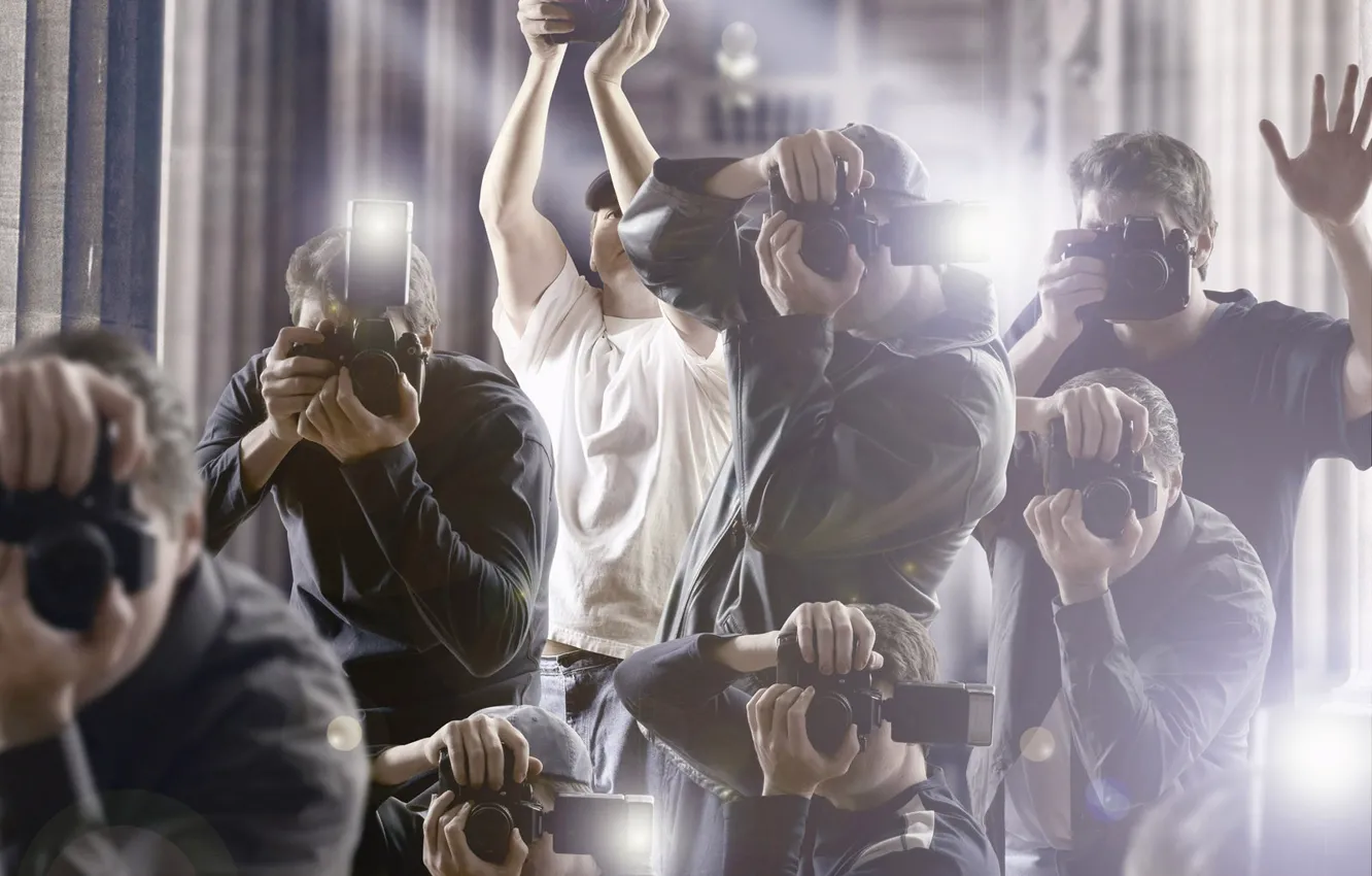 Photo wallpaper flash, photographer, smile