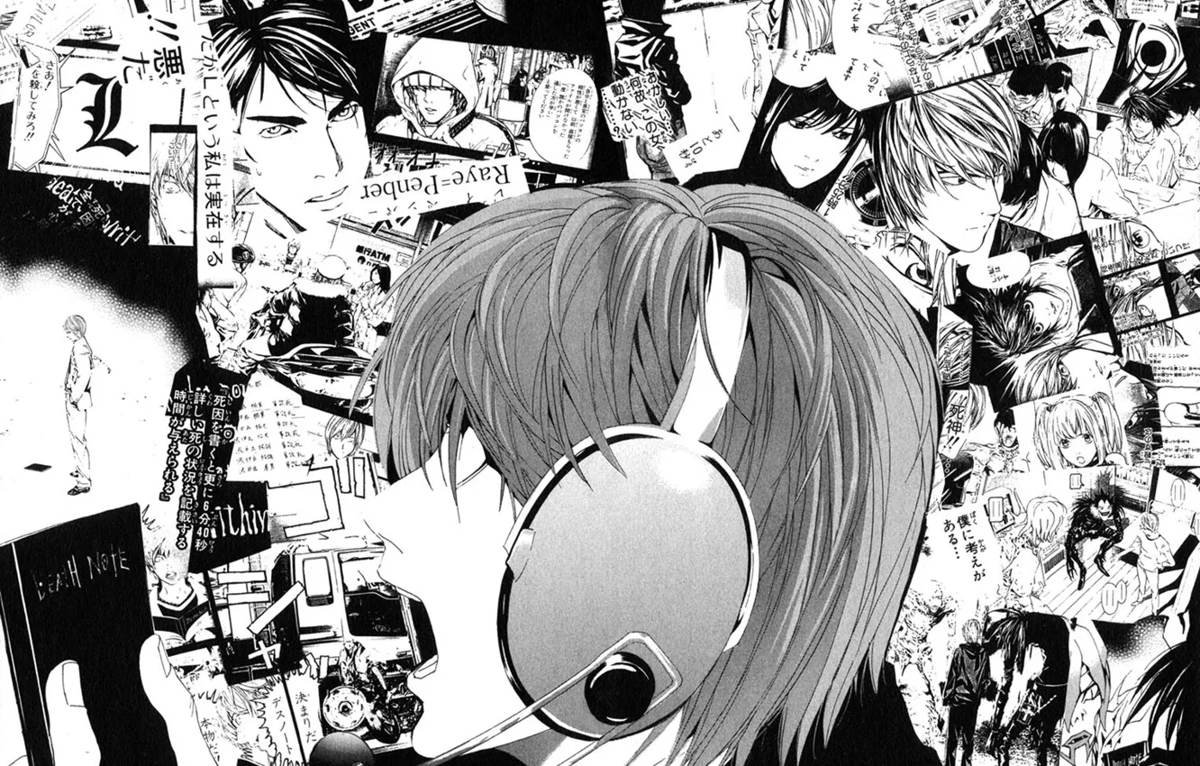 Photo wallpaper memories, headphones, Death note