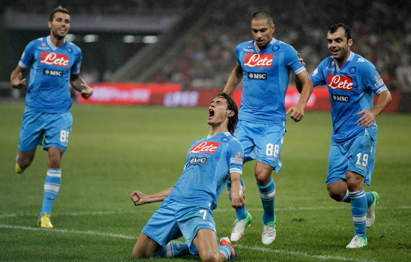 Photo wallpaper football, sport, Italy, football, goal, Sport, Cavani, Napoli