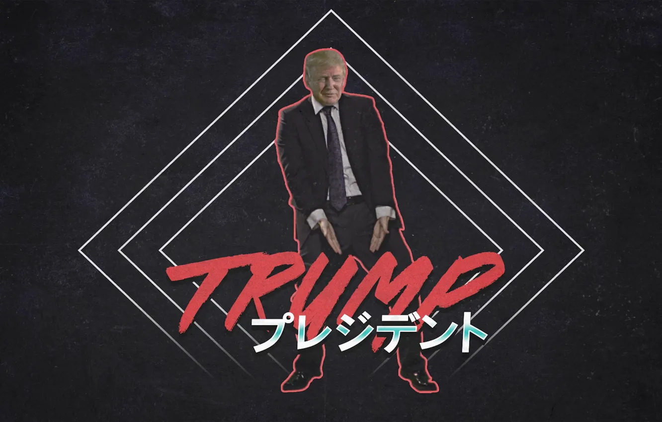 Photo wallpaper Music, Electronic, Synthpop, Darkwave, Synth, Donald Trump, Retrowave, Synth-pop