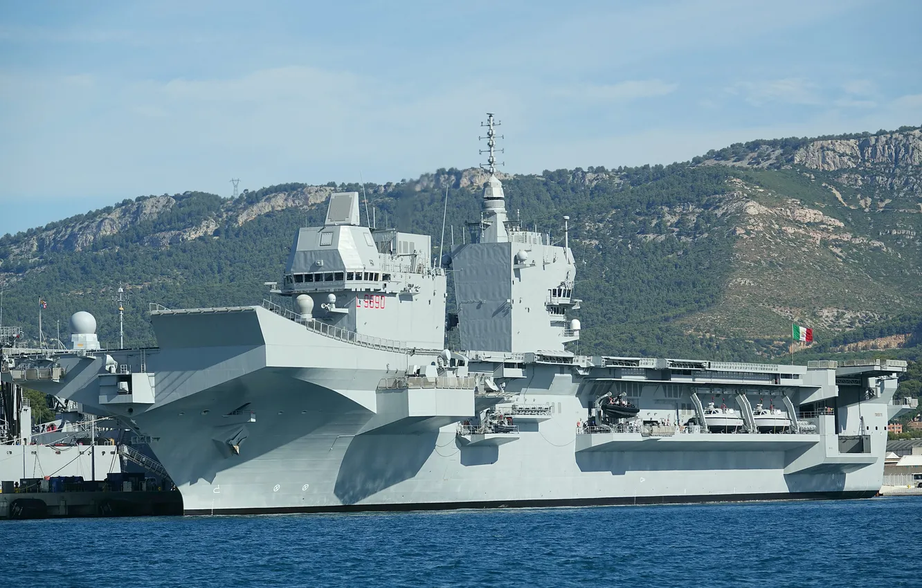 Photo wallpaper UDC, The Italian Navy, LHD Trieste