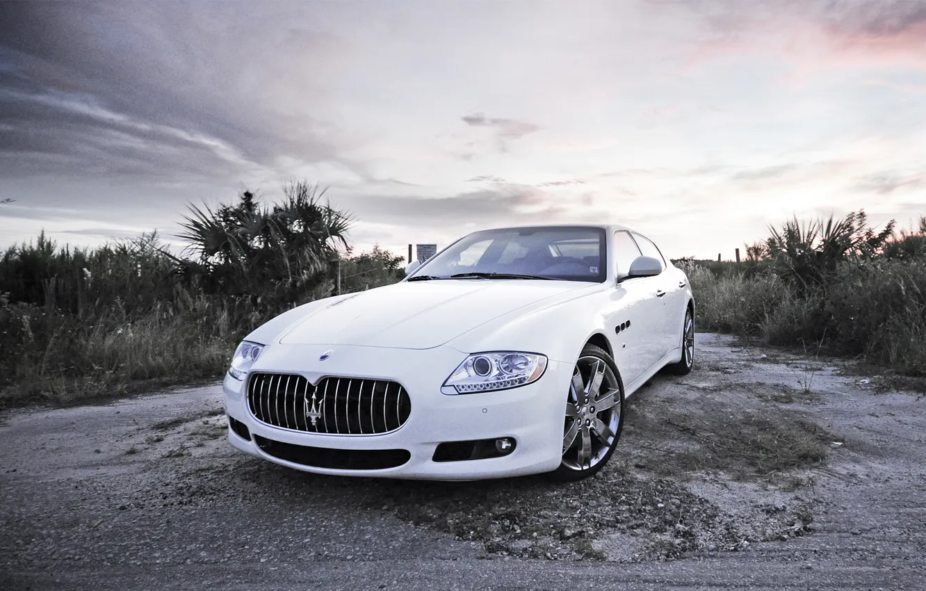 Photo wallpaper front view, Maserati, Maserati Quattroporte