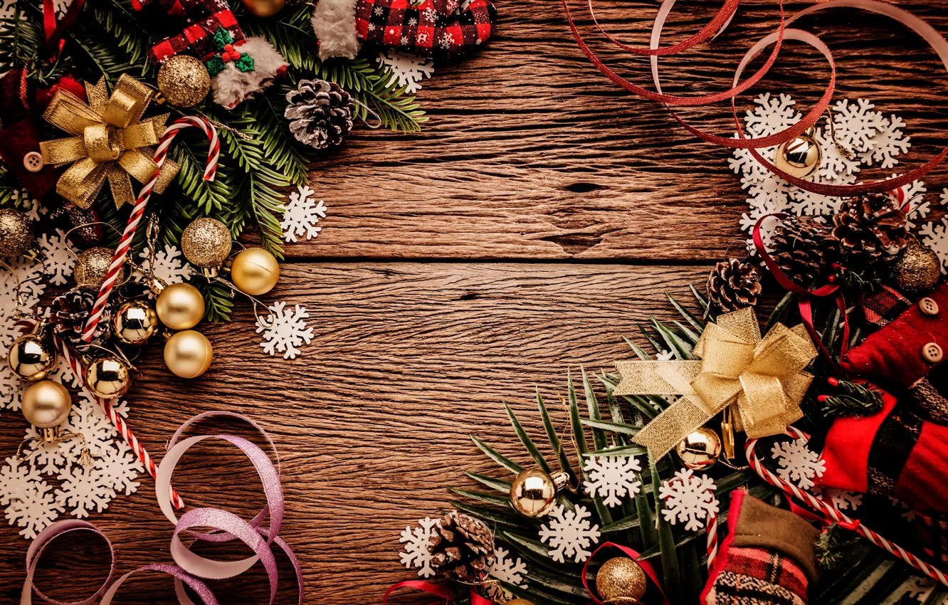 Photo wallpaper holiday, toy, new year, spruce, decor