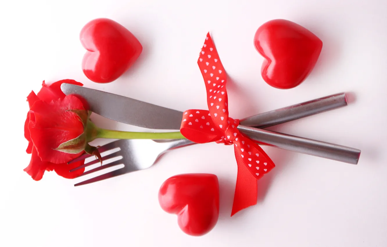 Photo wallpaper romance, roses, hearts, love, rose, plug, heart, romantic