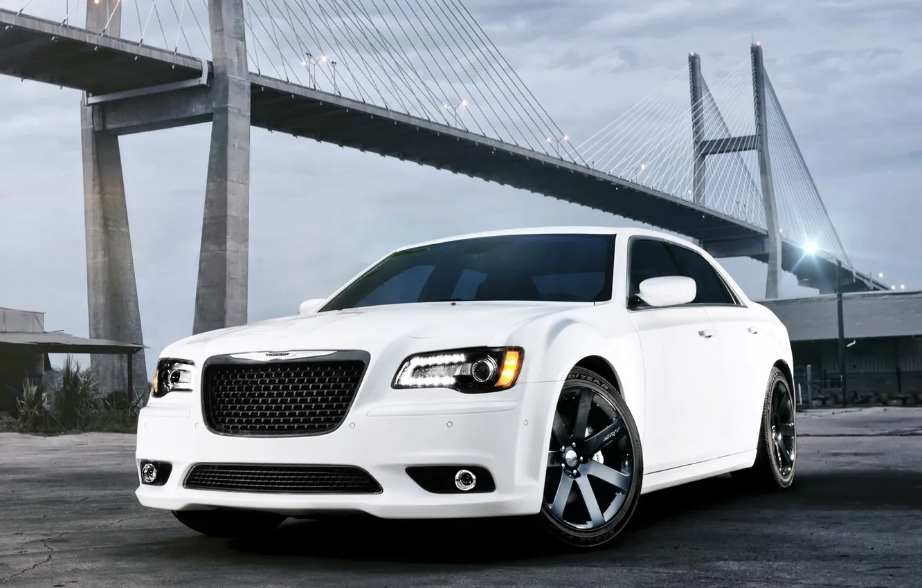 Photo wallpaper the sky, bridge, srt8, chrysler, Chrysler, 300c