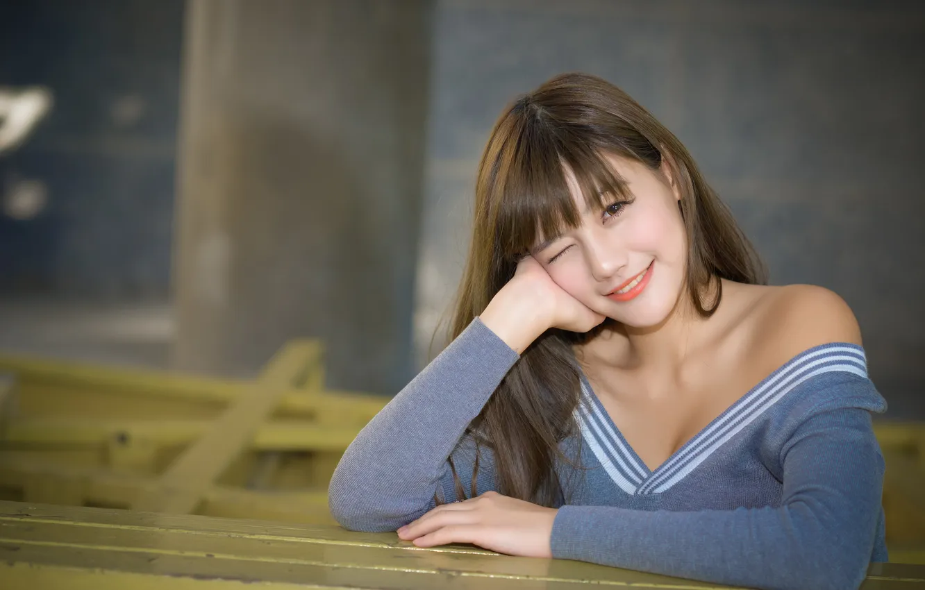 Photo wallpaper look, girl, portrait