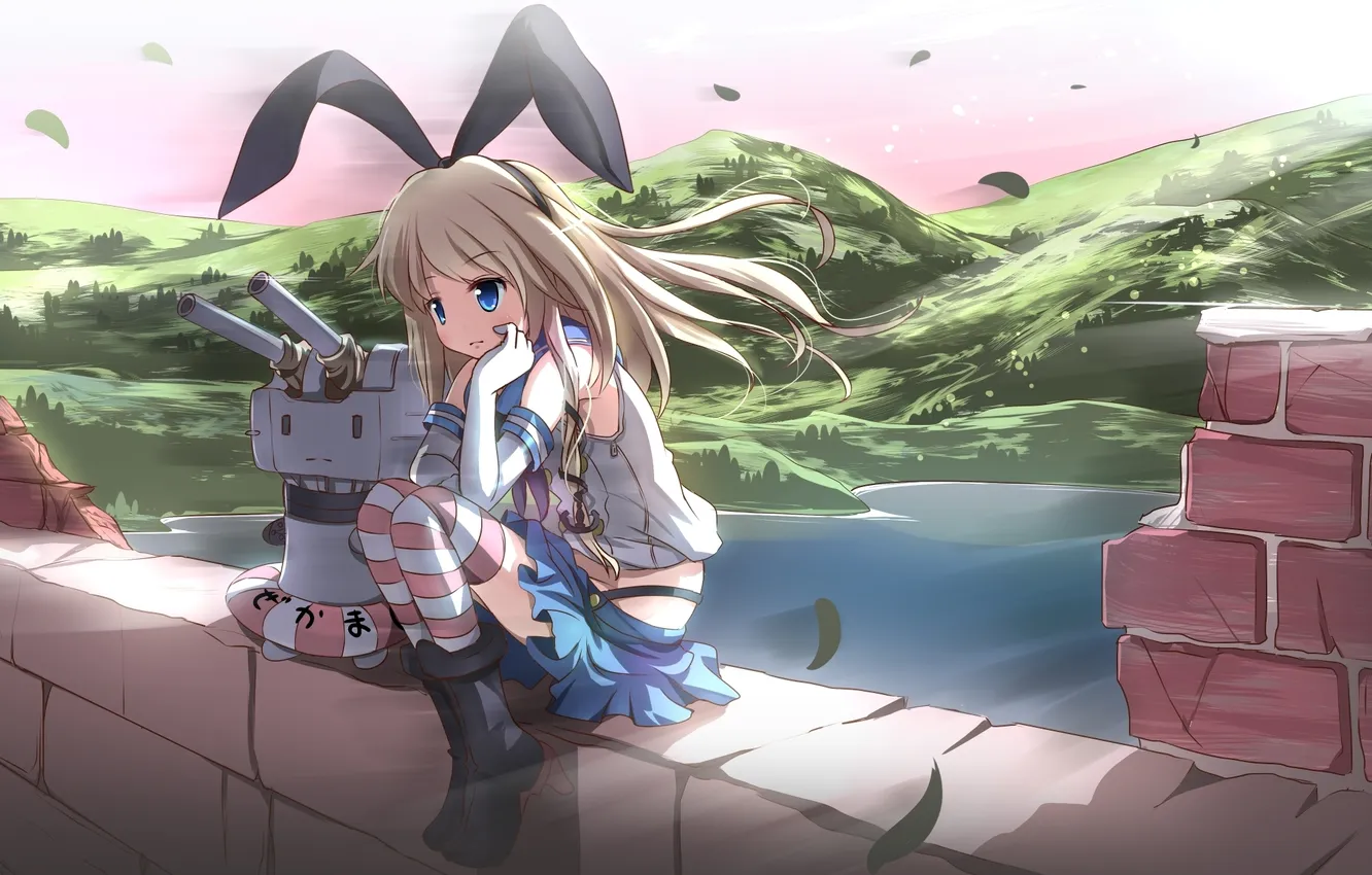Photo wallpaper kantai collection, rensouhou-chan, Risuta an, Shimakaze Destroyer
