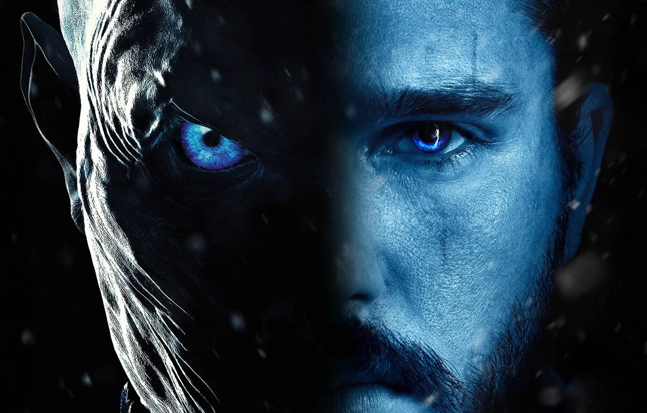 Photo wallpaper zombie, blue eyes, movie, face, A Song of Ice and Fire, Game of Thrones, film, …