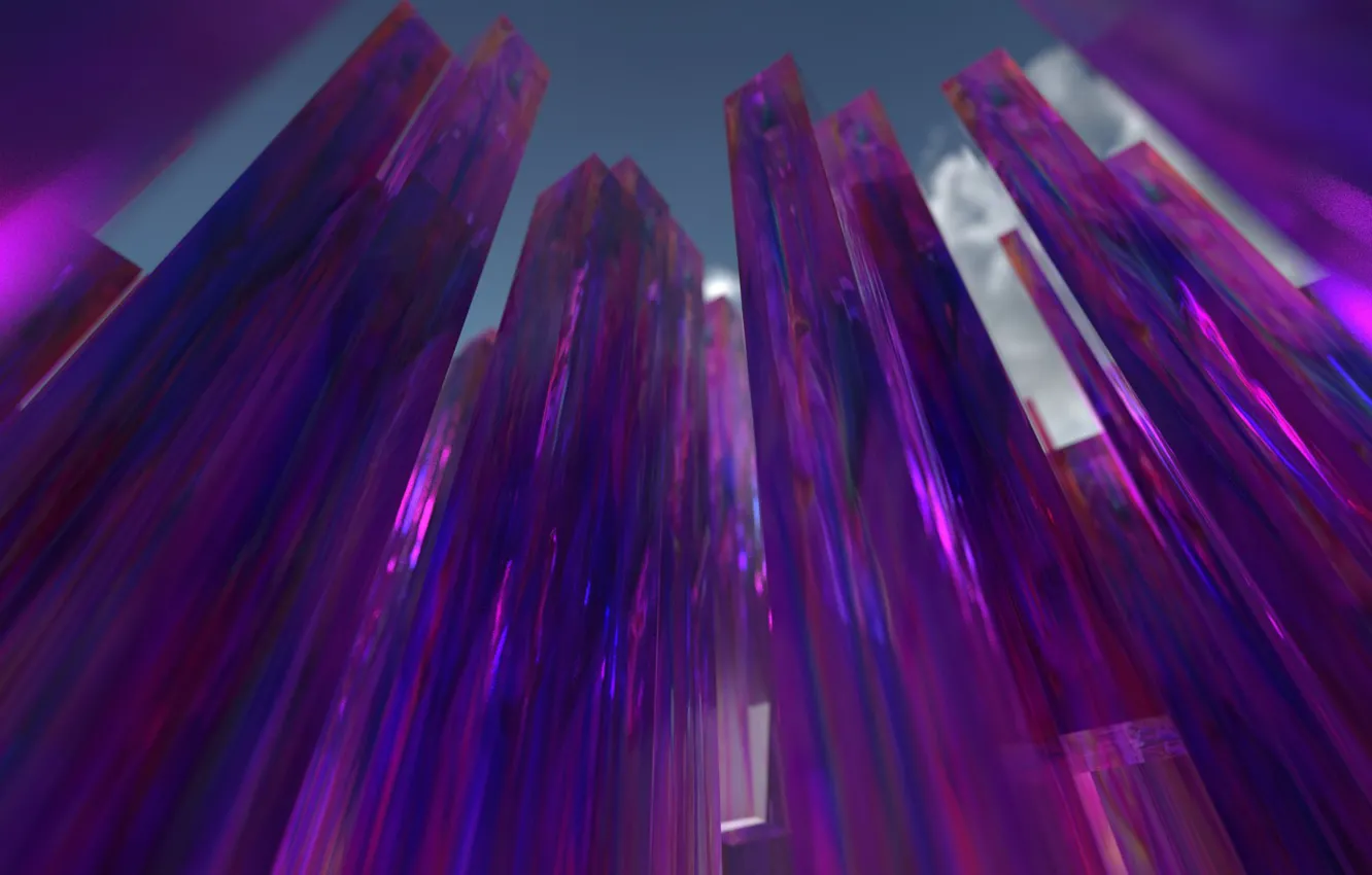 Photo wallpaper render, crystal, geometric, abstrac