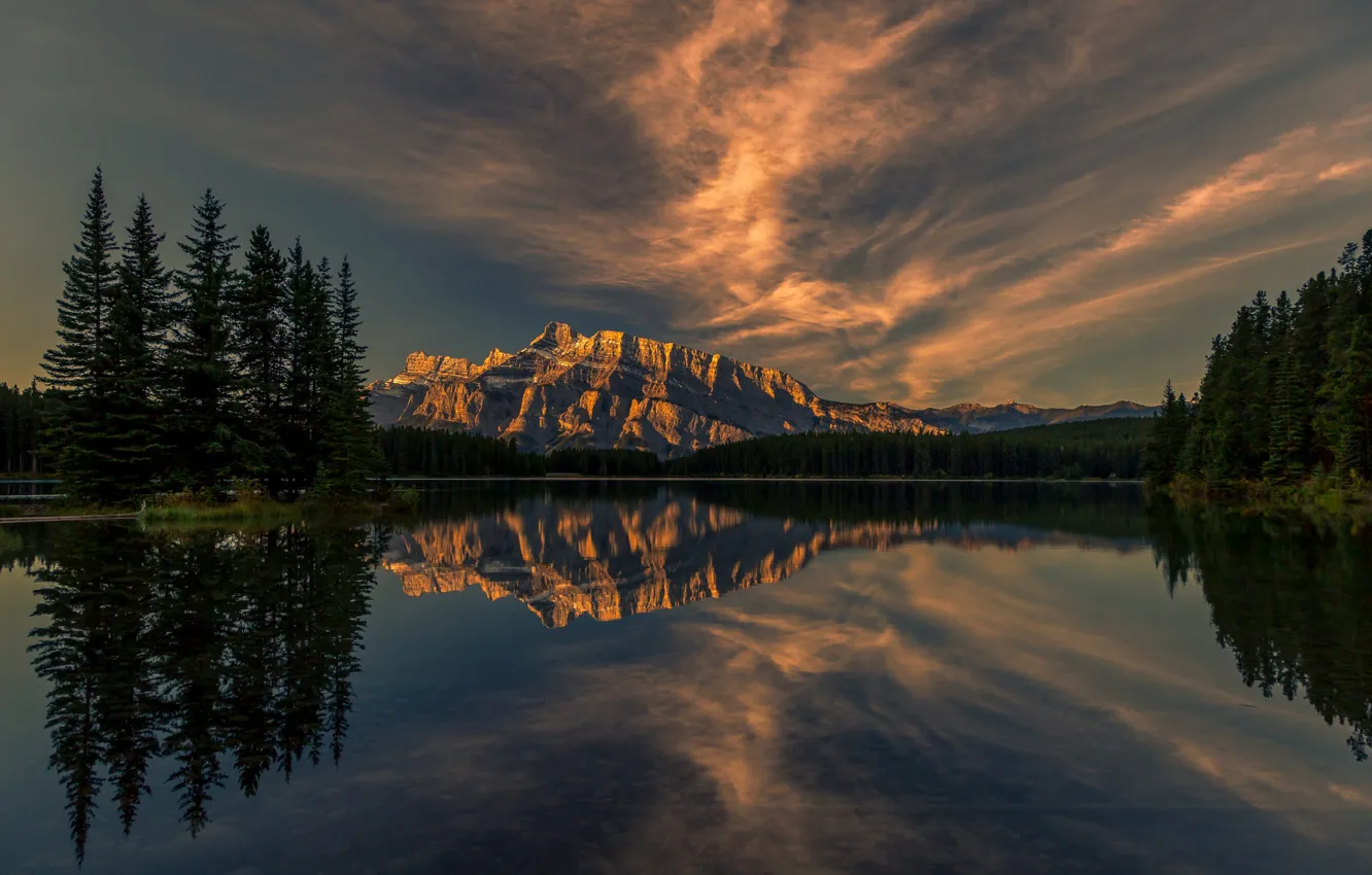 Photo wallpaper mountains, lake, Canada, Banff national Park