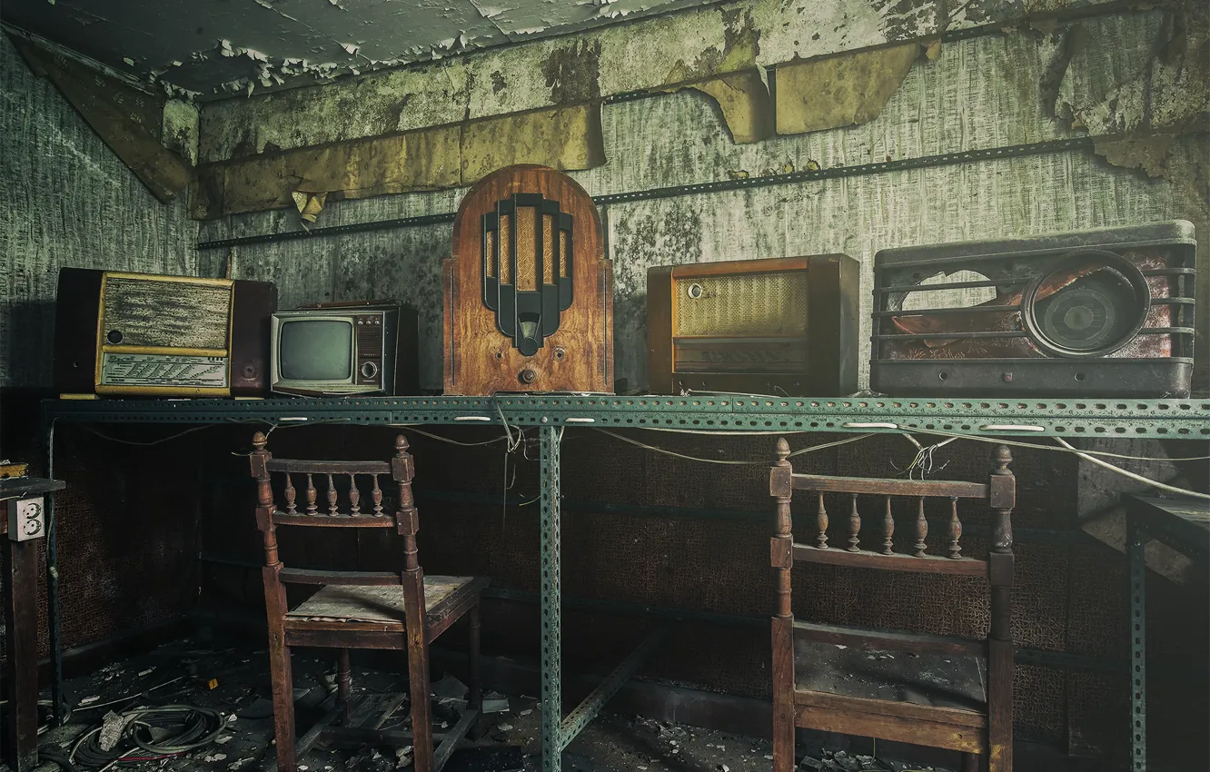 Photo wallpaper background, radio, receiver