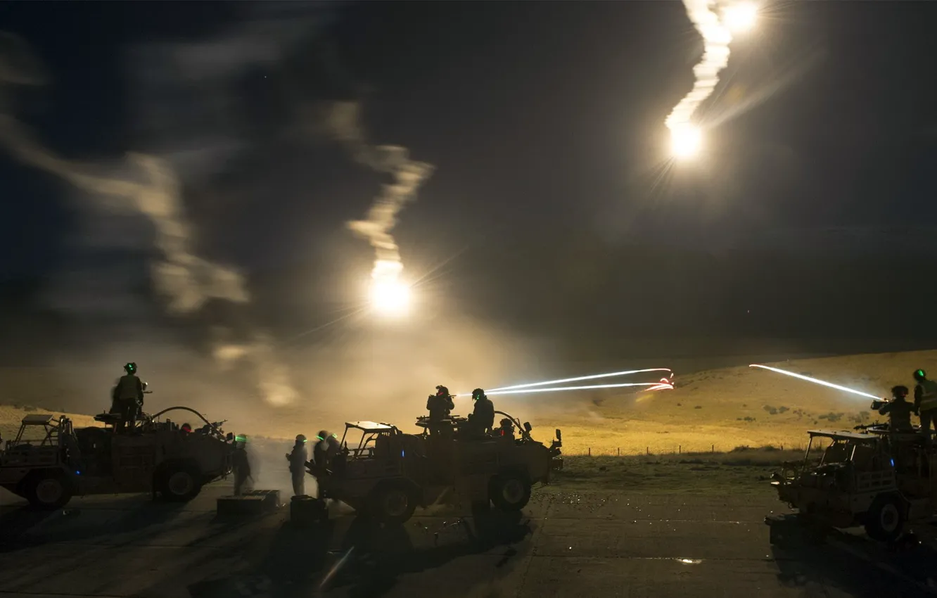 Photo wallpaper army, Jackal, Heavy Machine Gun, 50 calibre