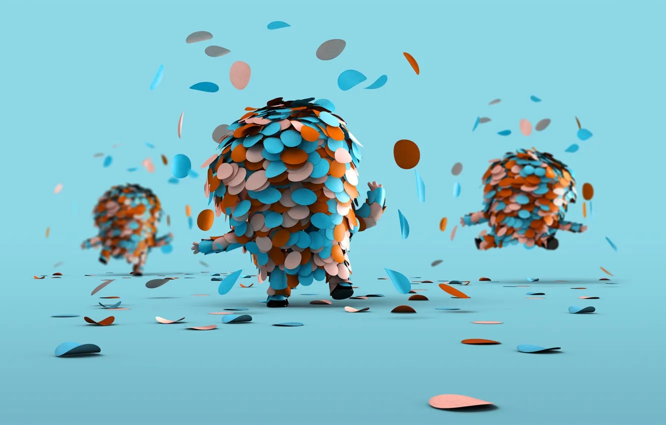 Photo wallpaper abstraction, men, fun