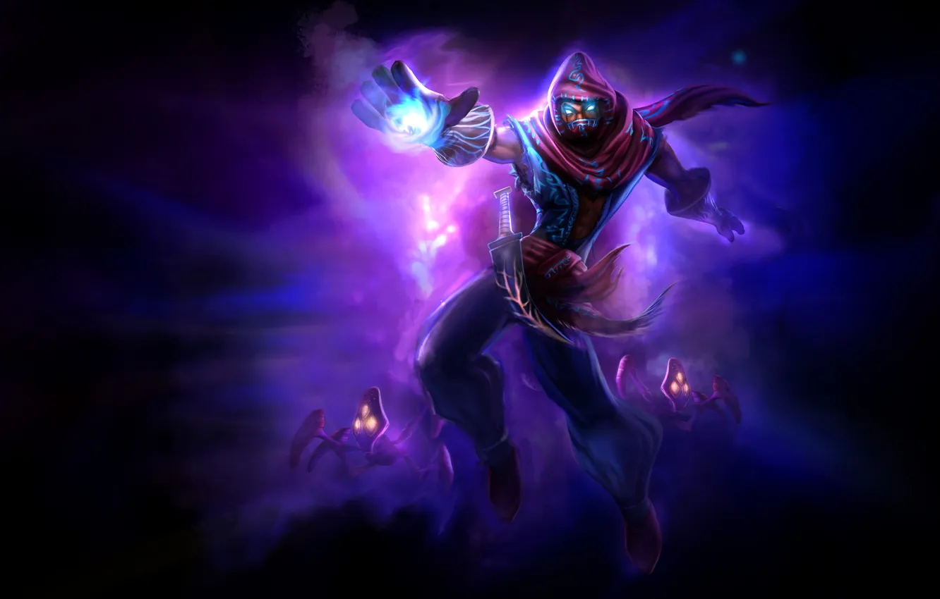 Photo wallpaper eyes, magic, dagger, runes, League of Legends, malzahar