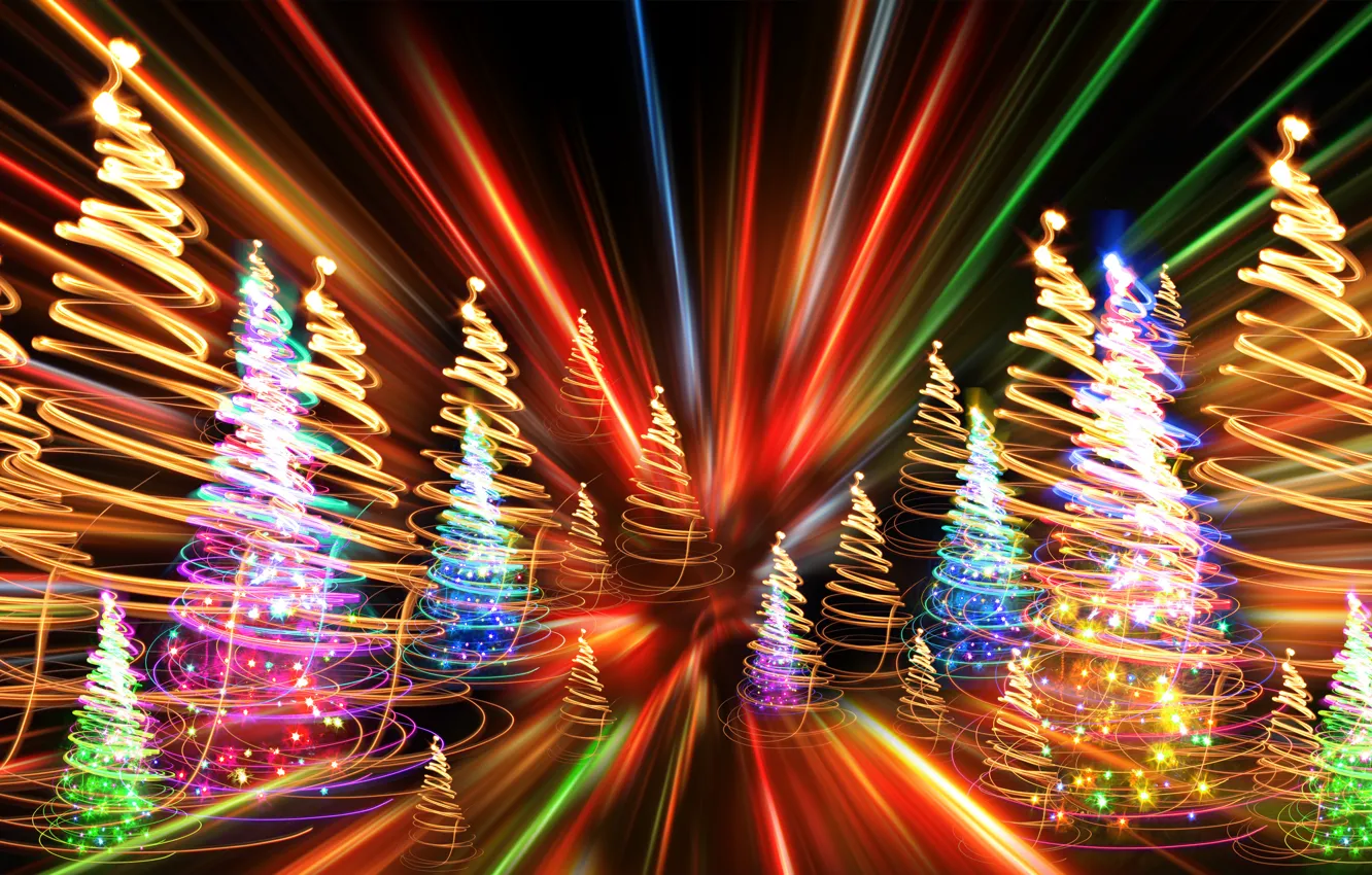 Photo wallpaper abstraction, tree, spiral