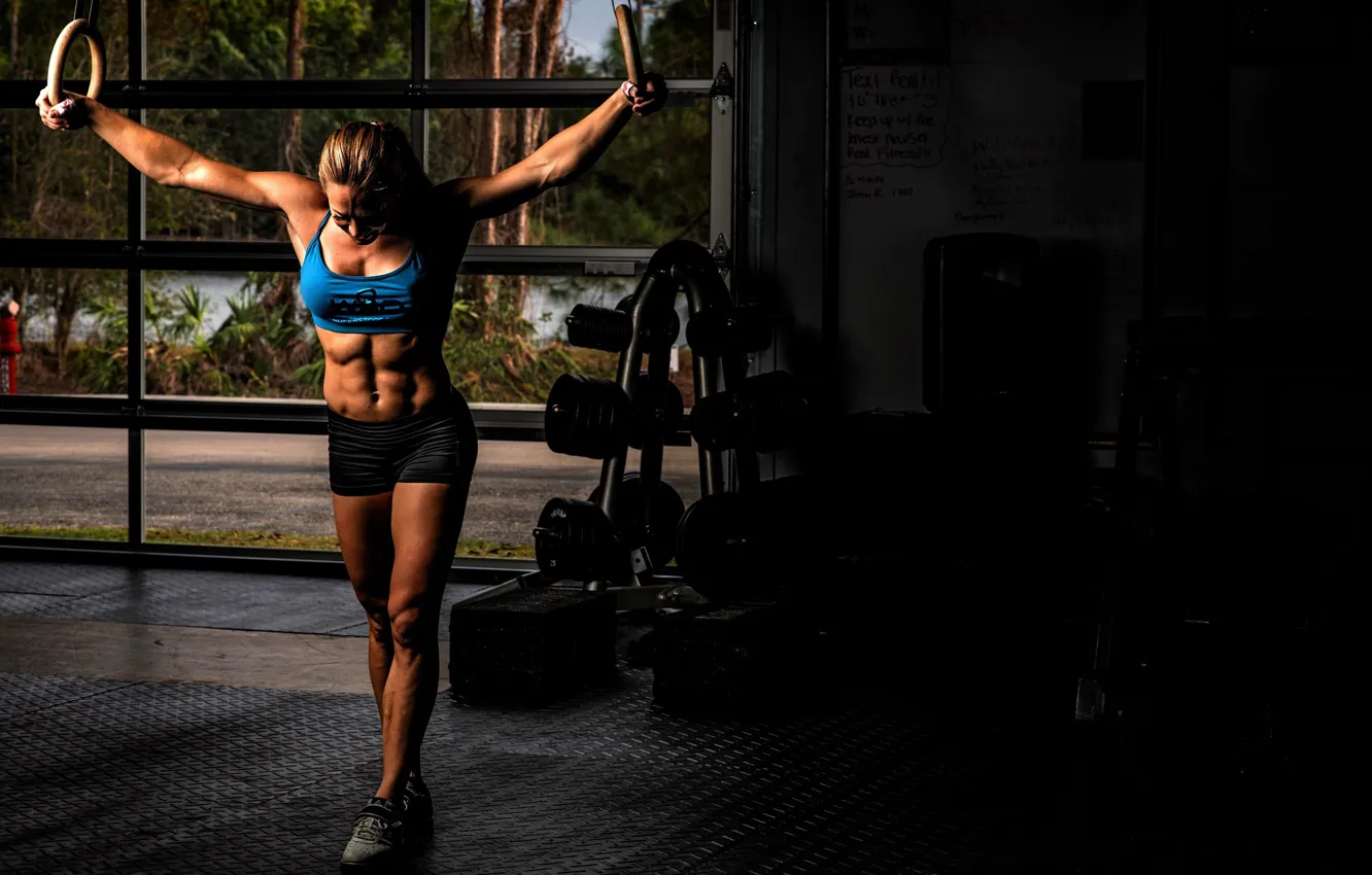 Photo wallpaper female, workout, fitness