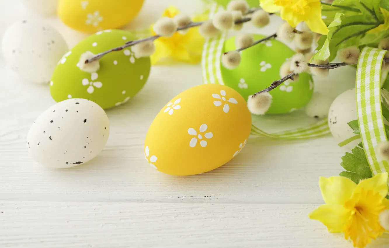Photo wallpaper Easter, spring, eggs, Happy Easter, Easter eggs