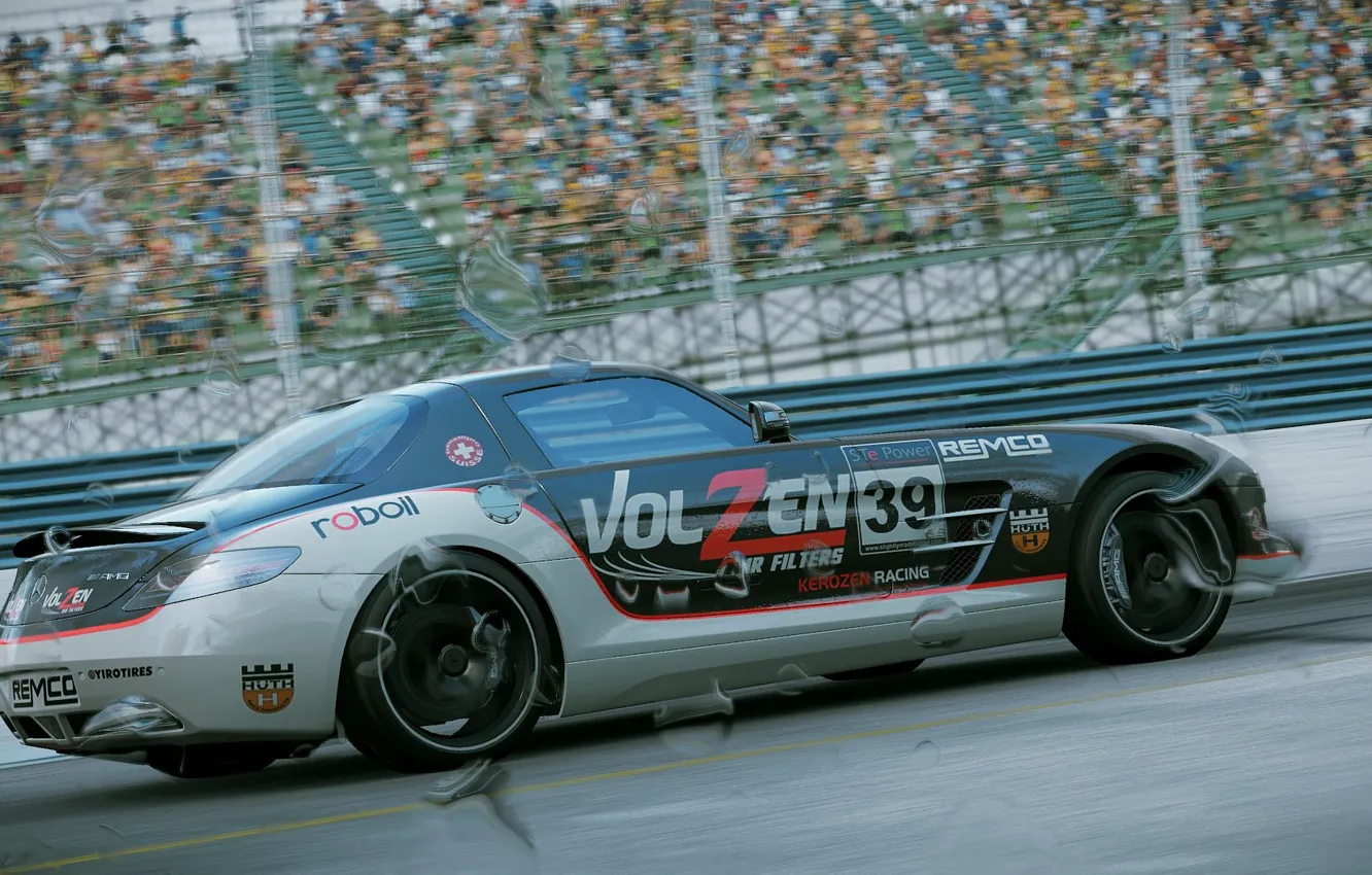 Photo wallpaper the game, mercedes, game, cars, sls, amg, Project, Project CARS