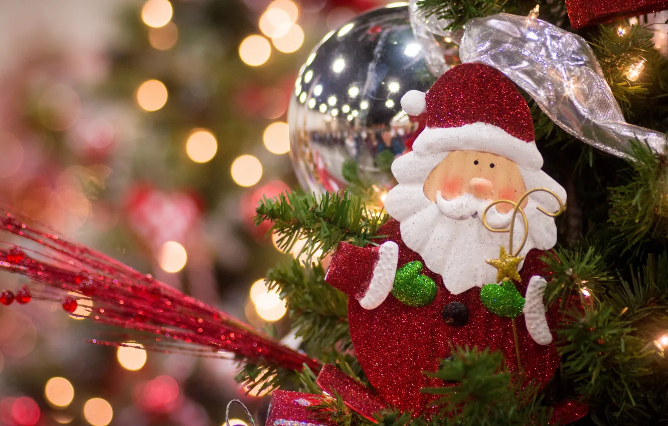 Photo wallpaper decoration, toy, Santa Claus