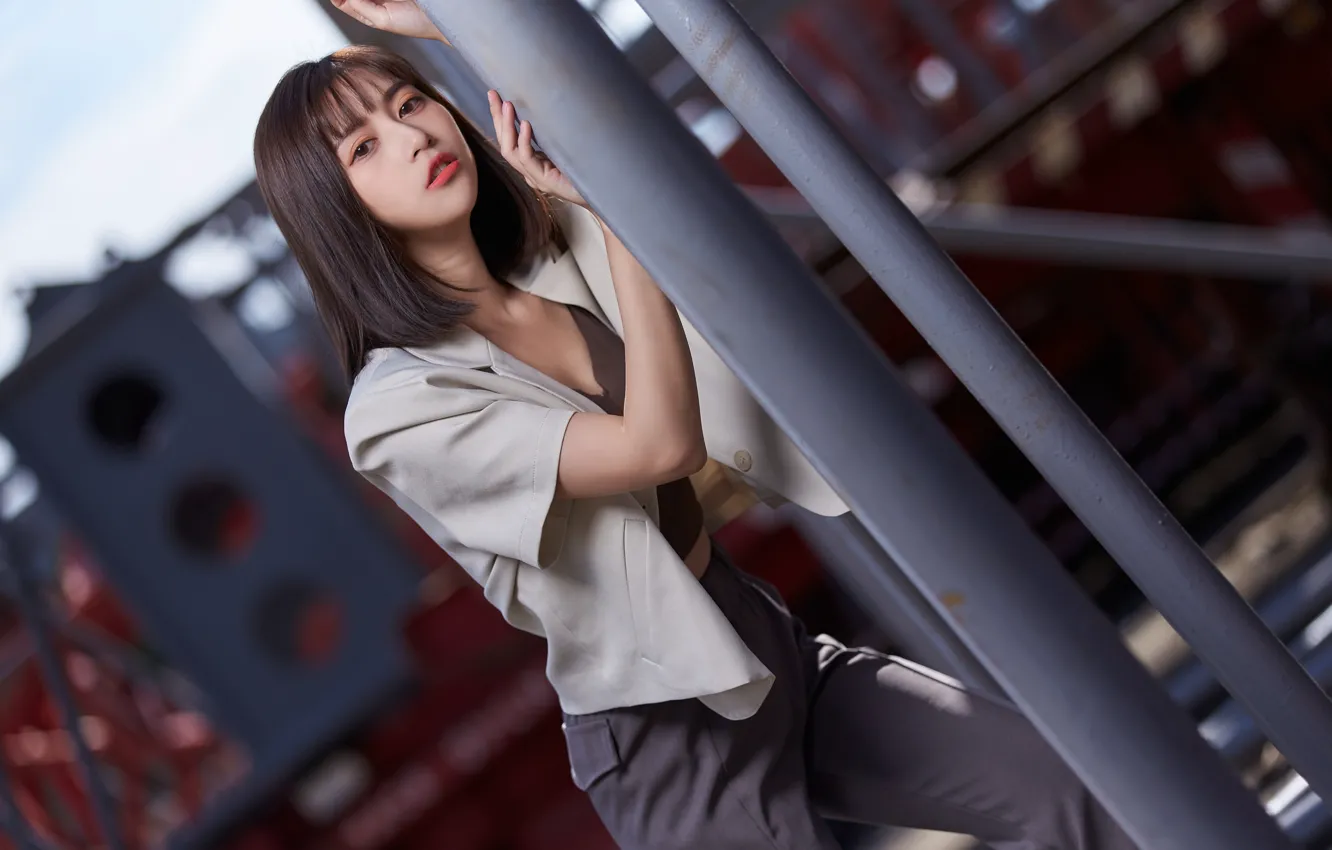 Photo wallpaper look, girl, Asian