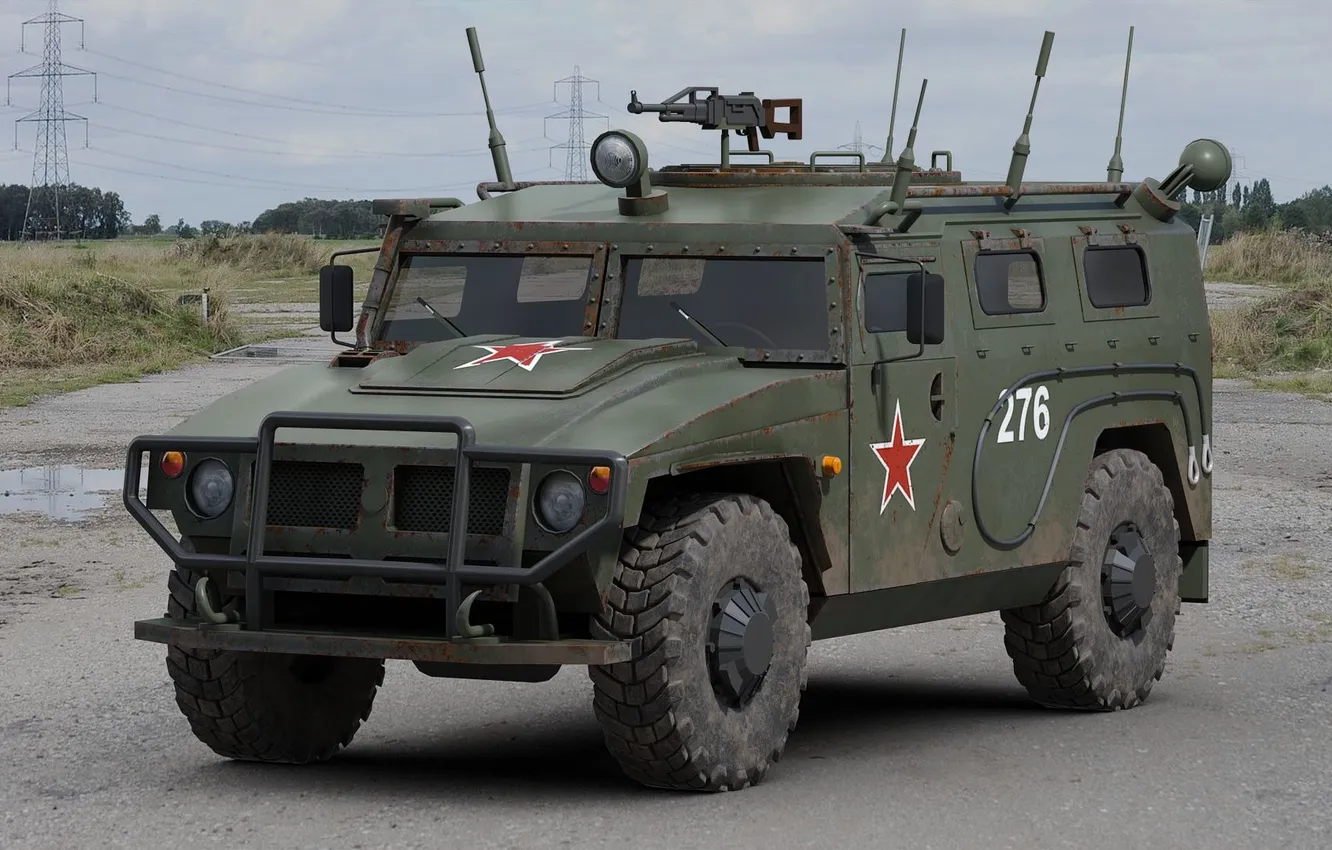 Photo wallpaper GAZ 2330, 2330, Tiger, ГАЗ