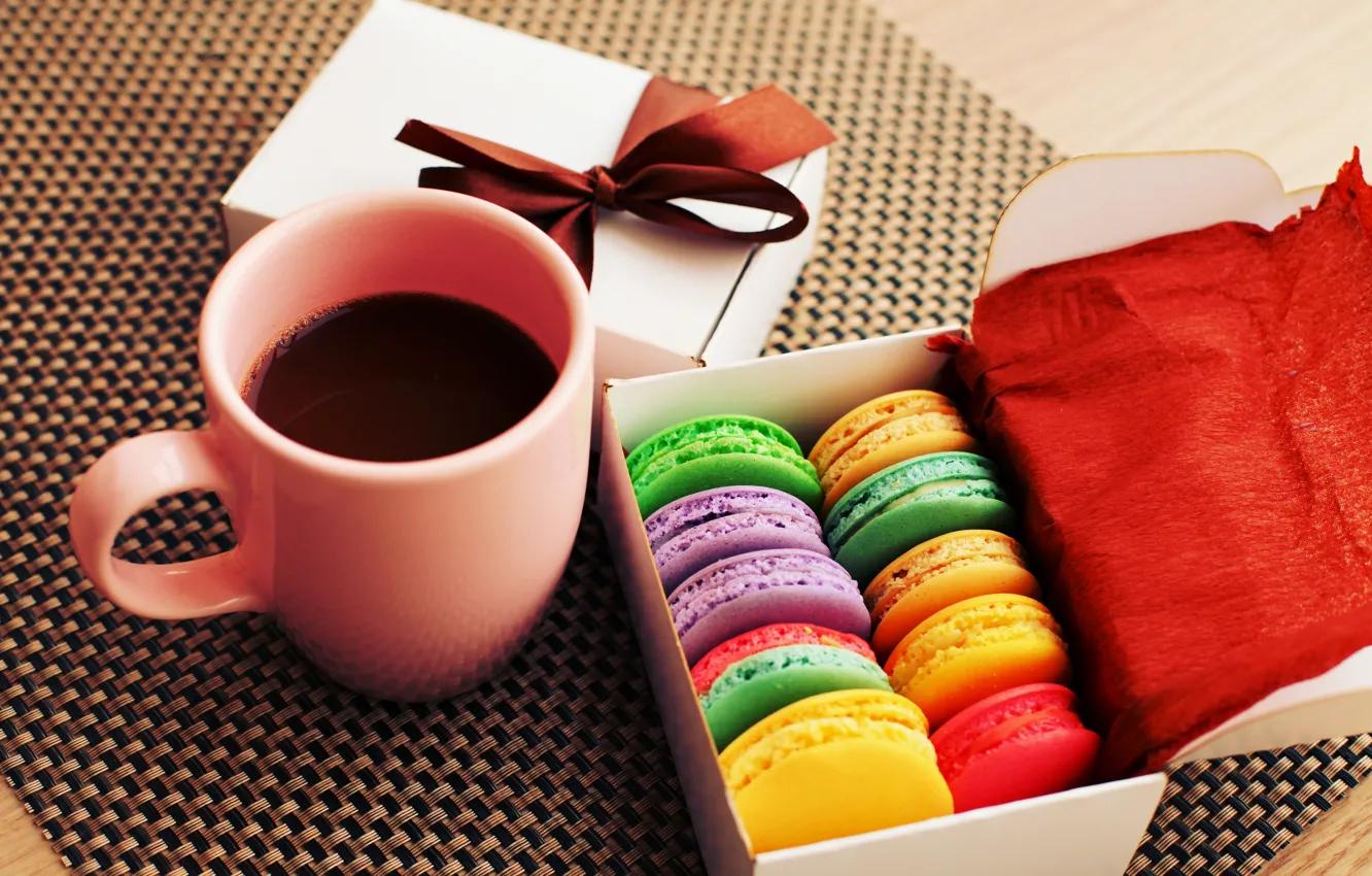 Photo wallpaper colorful, cookies, dessert, cup, sweet, coffee, dessert, cookies