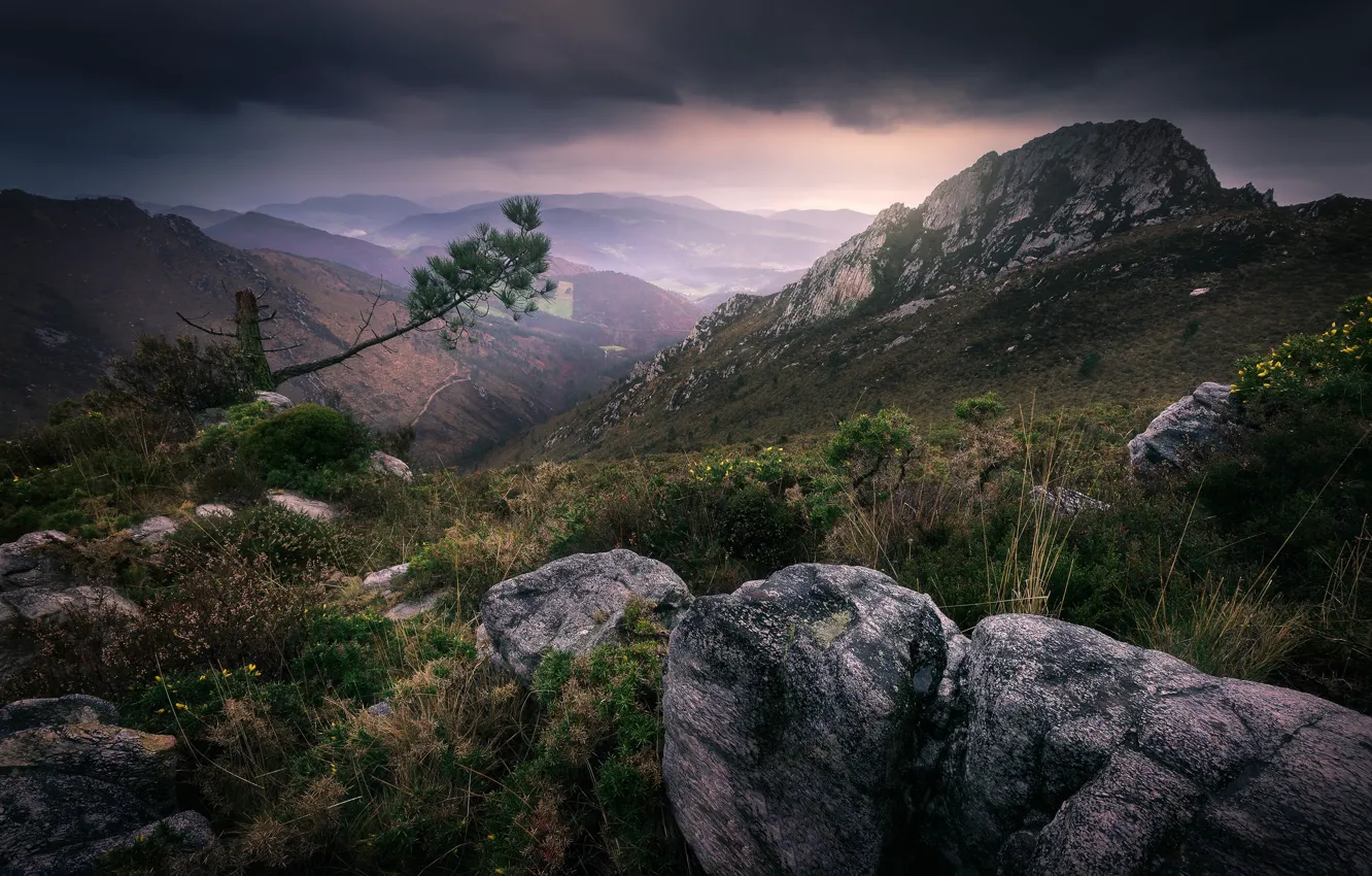 Photo wallpaper mountains, Spain, Spain, Asturias, Villayon