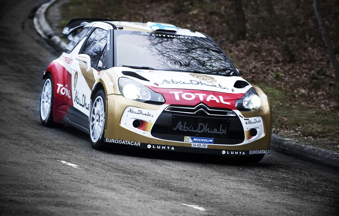 Photo wallpaper machine, auto, asphalt, sport, Citroen, Citroen, DS3, WRC