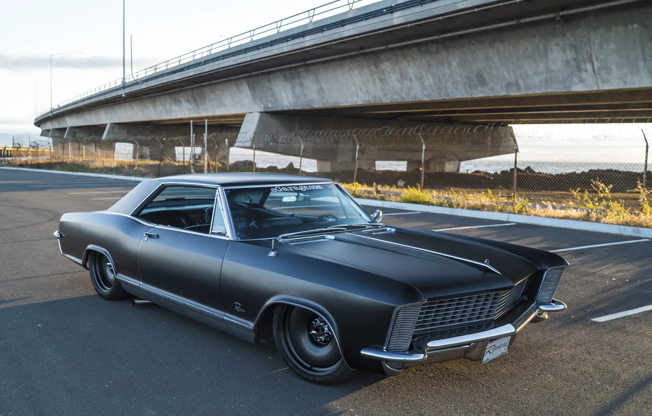 Photo wallpaper black, 1965, matte, Riviera, Buick