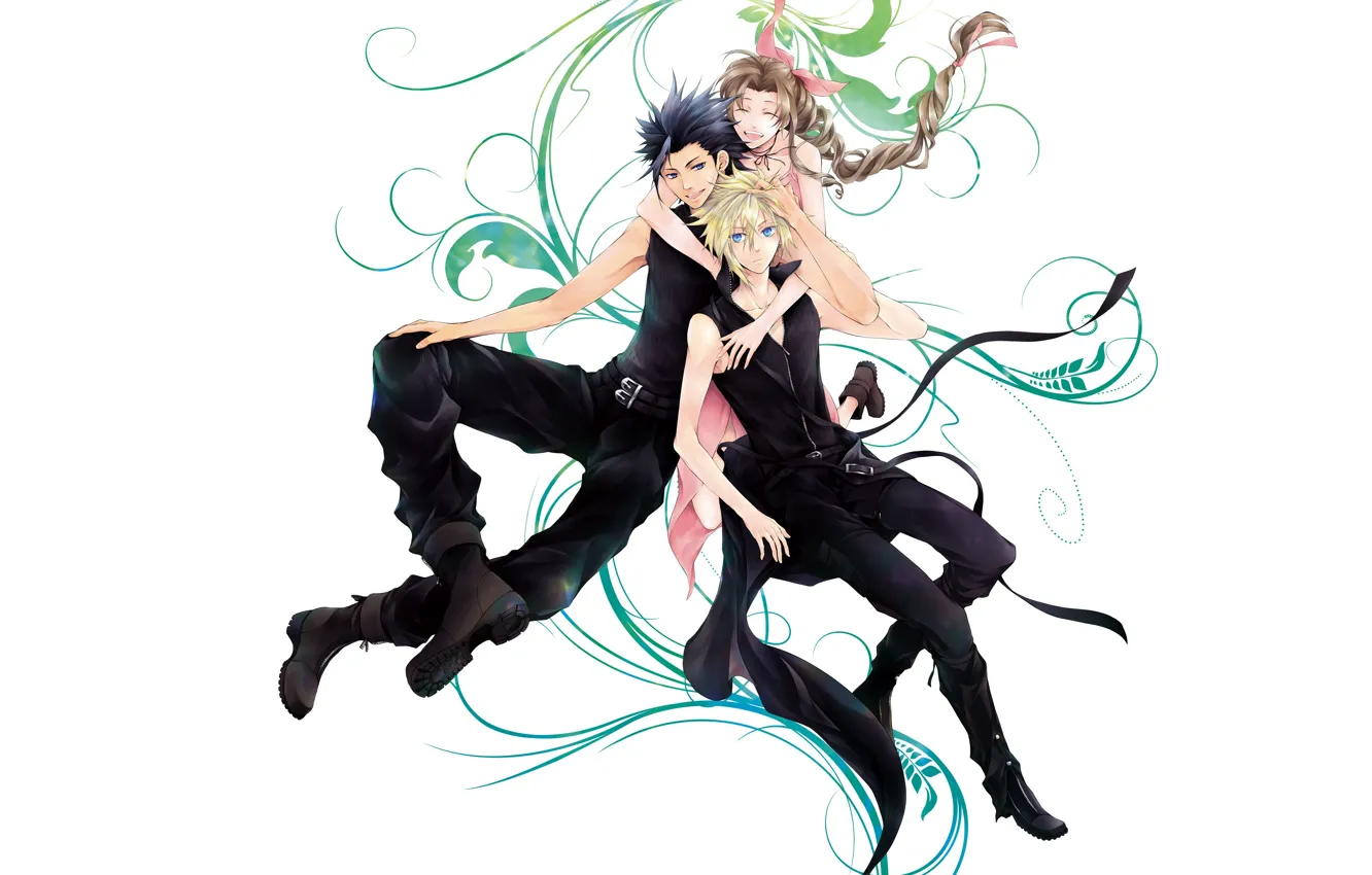 Photo wallpaper girl, the game, guy, characters, Final Fantasy VII