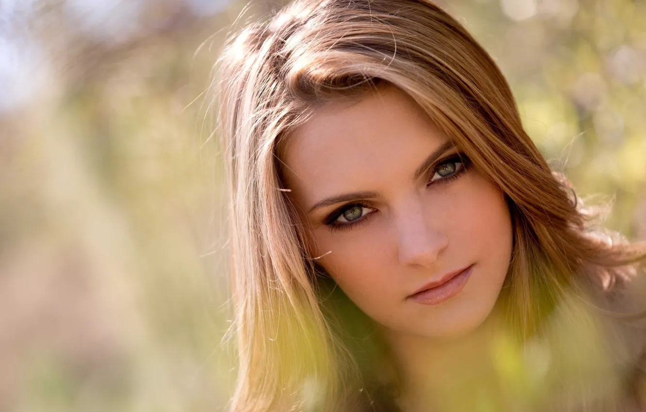 Photo wallpaper sexy, green eyes, lips, blonde, babe, shade, Kennedy Nash