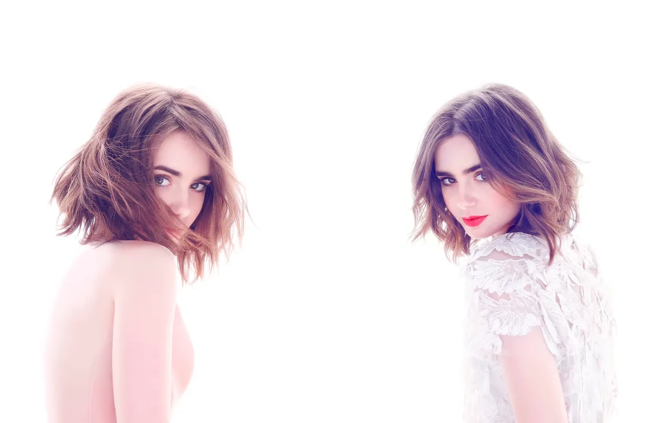 Photo wallpaper photoshoot, Lily Collins, June 2014, Yo Dona