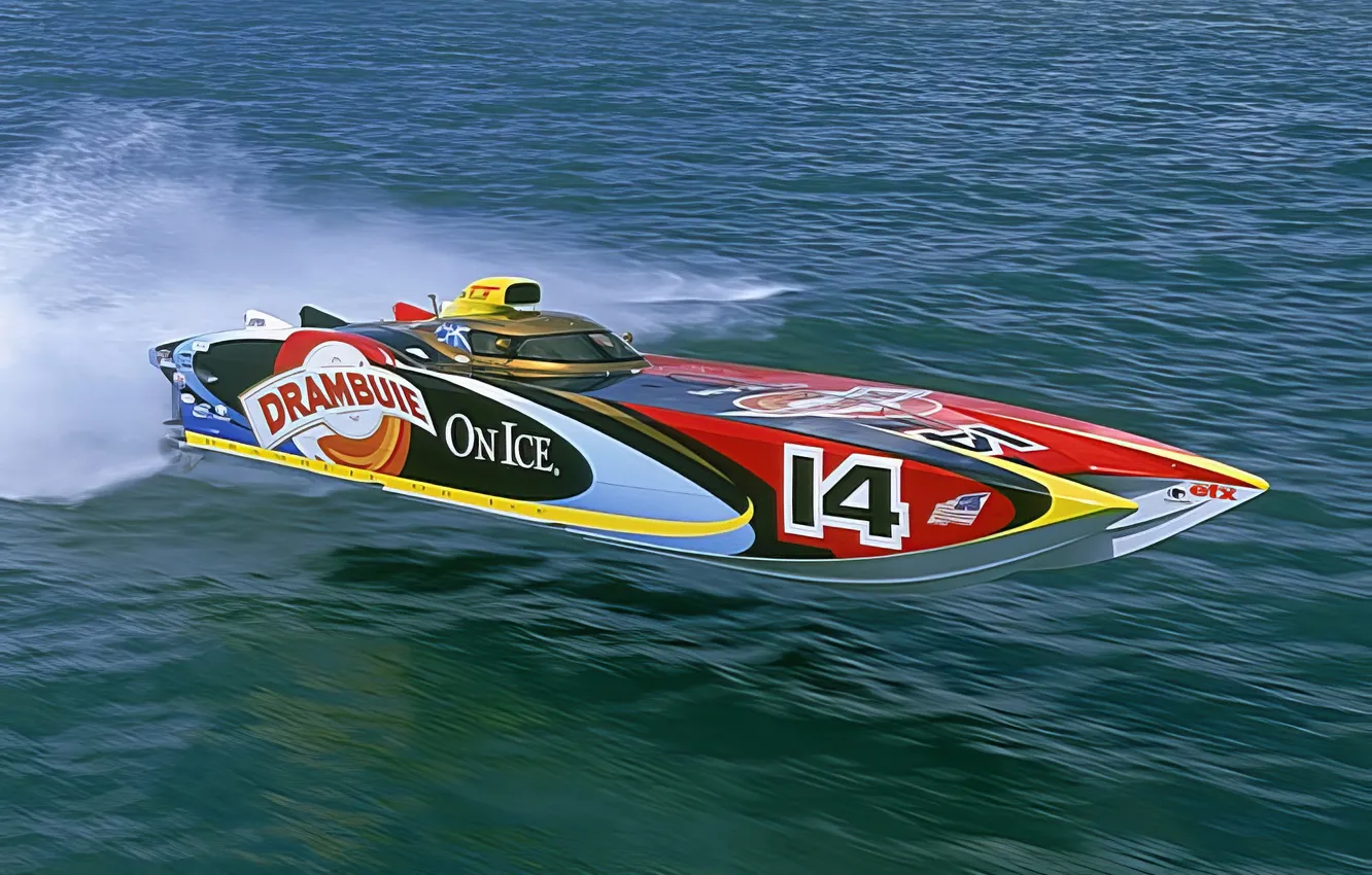 Photo wallpaper race, boat, speed