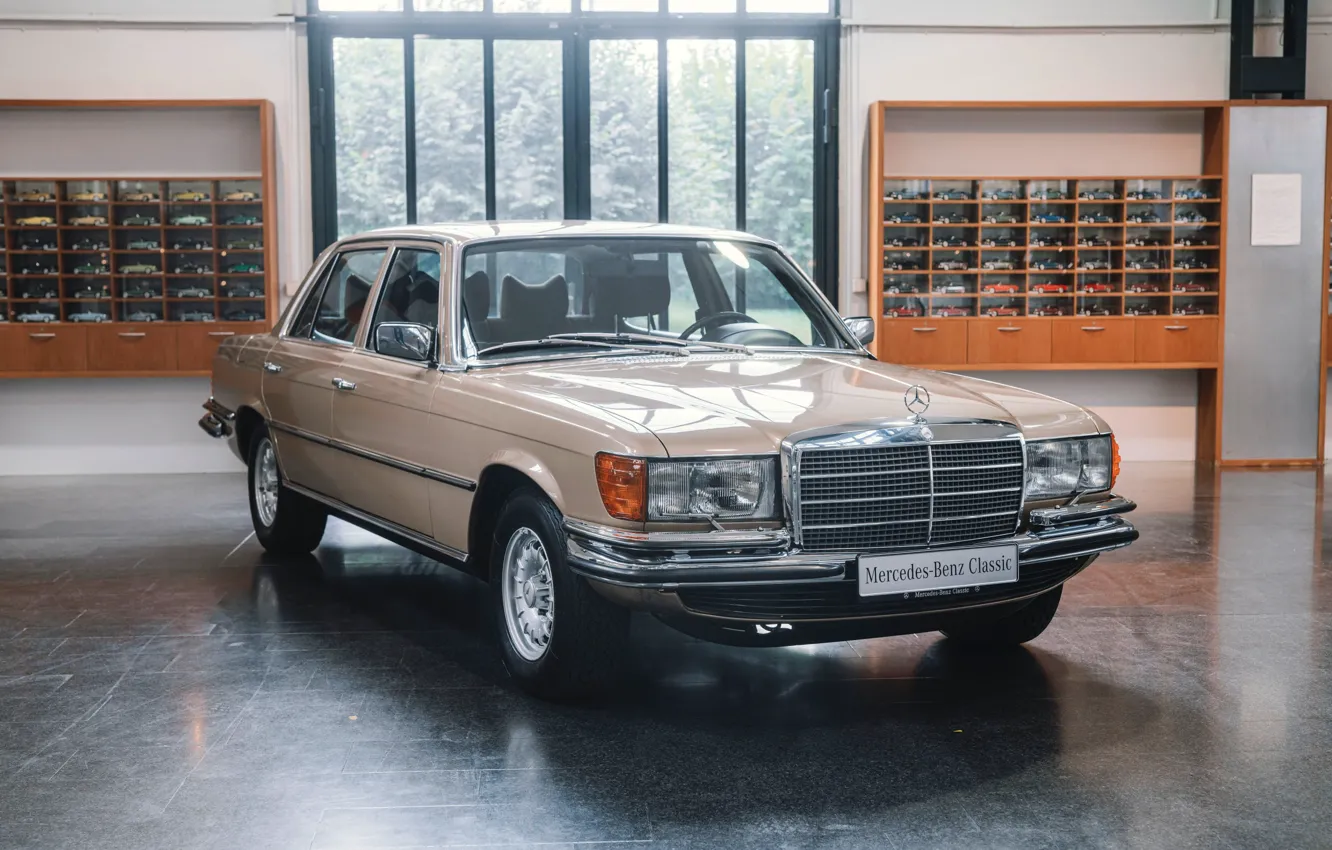 Photo wallpaper Mercedes Benz, classic car, S-Class, W116