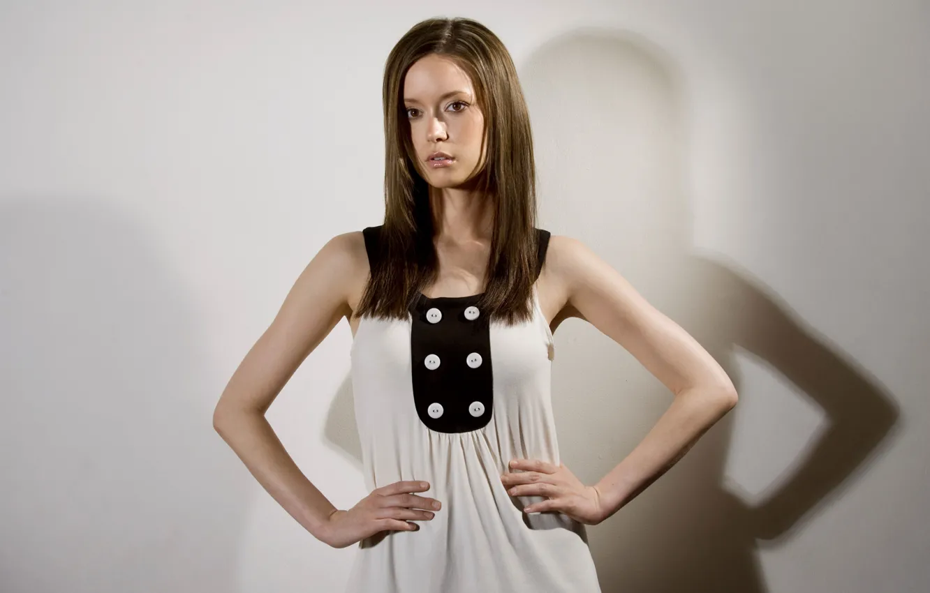 Photo wallpaper look, pose, background, shadow, dress, actress, dress, background